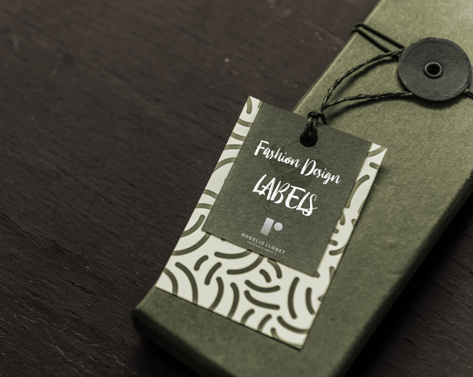 Black trendy packaging box mockup